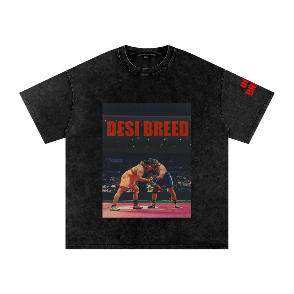 Ustaads - Snow Washed Oversized Cotton T-Shirt